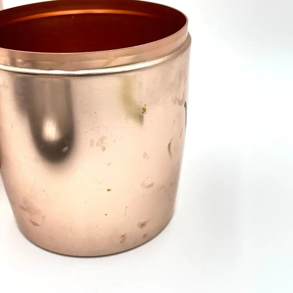 Vintage West Bend Rose Copper Aluminum 3 Piece Canister Set